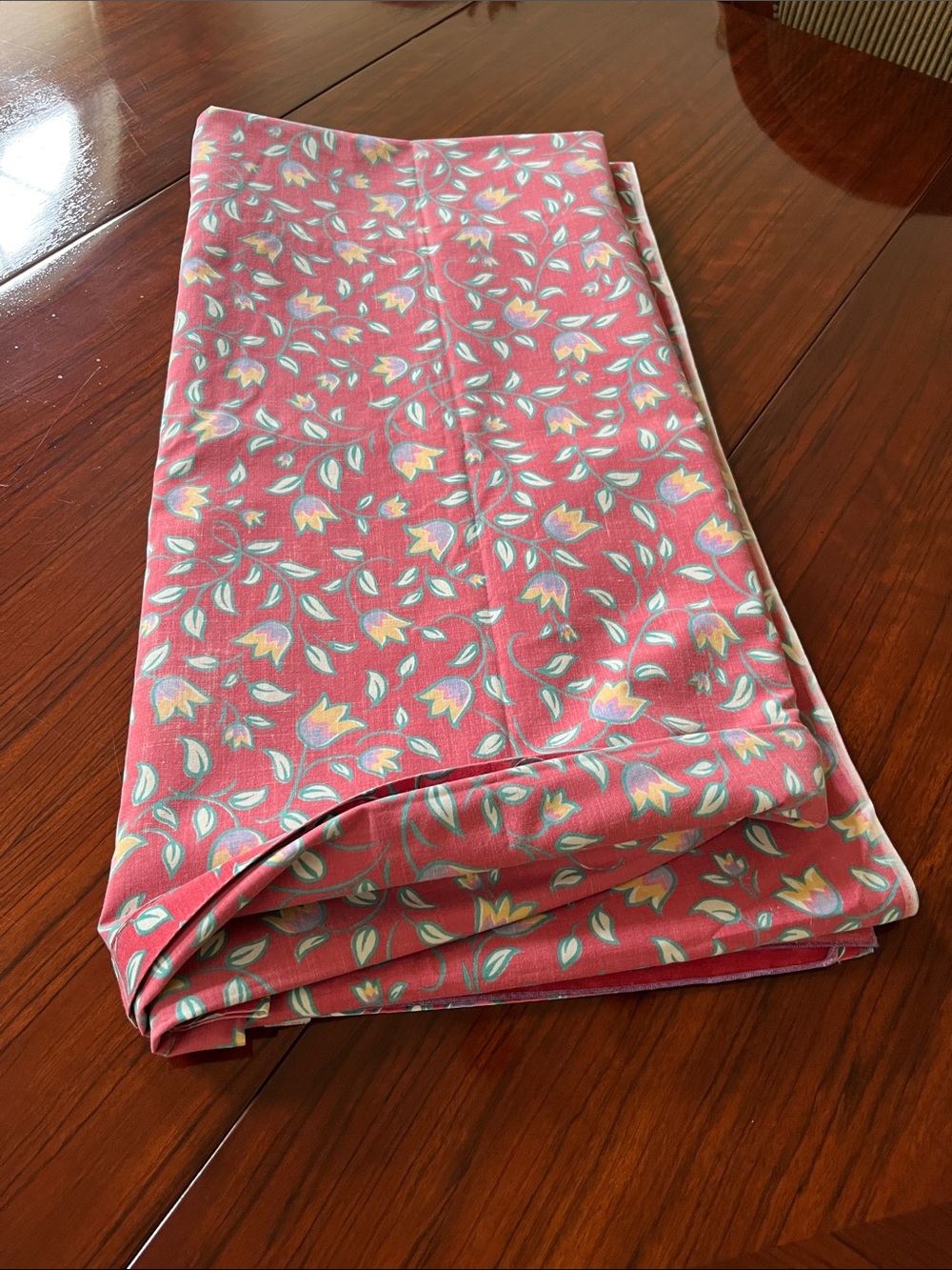 Martex Floral Red Cotton percale  Flat sheet with Multicolor Print